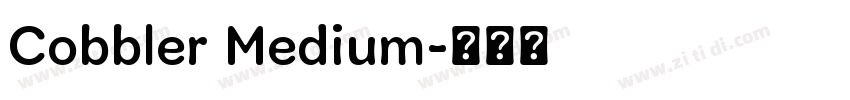 Cobbler Medium字体转换